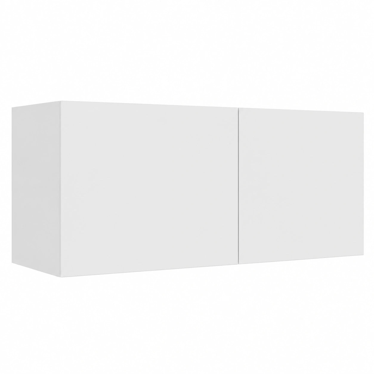 Meuble TV Moderne avec Compartiments de Rangement, Style Scandinave, Blanc