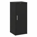 Armoire à chaussures noire avec étagères en bois ingénierie