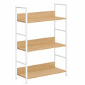 Étagère à Livres 3 Niveaux Bois Chêne Design Scandinave