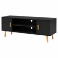 Meuble TV Noir Scandinave avec Rangement