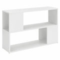Bibliothèque avec compartiments de rangement, étagère moderne pour salon, bois blanc