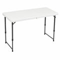 Table pliante rectangulaire portable pour intérieur et extérieur, 4 hauteurs ajustables