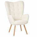 Fauteuil Scandinave en Bouclette pour Salon et Bureau
