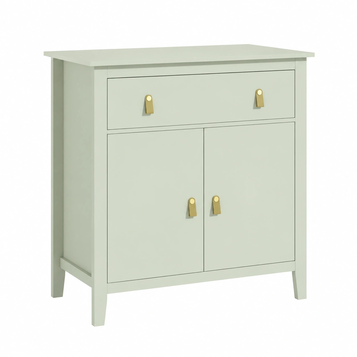 Buffet Moderne avec Rangement et Étagère Réglable Vert Clair