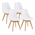 Lot de 4 chaises design scandinave pour salle à manger et bureau