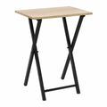Lot de 2 tables d'appoint pliantes design industriel