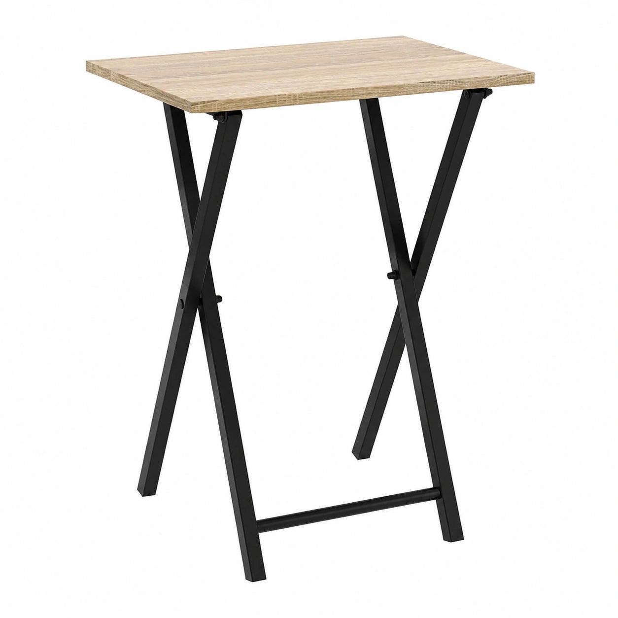 Lot de 2 tables d'appoint pliantes design industriel