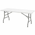 Lot de 2 tables pliantes rectangulaires 180 cm pour extérieur, camping et pique-nique