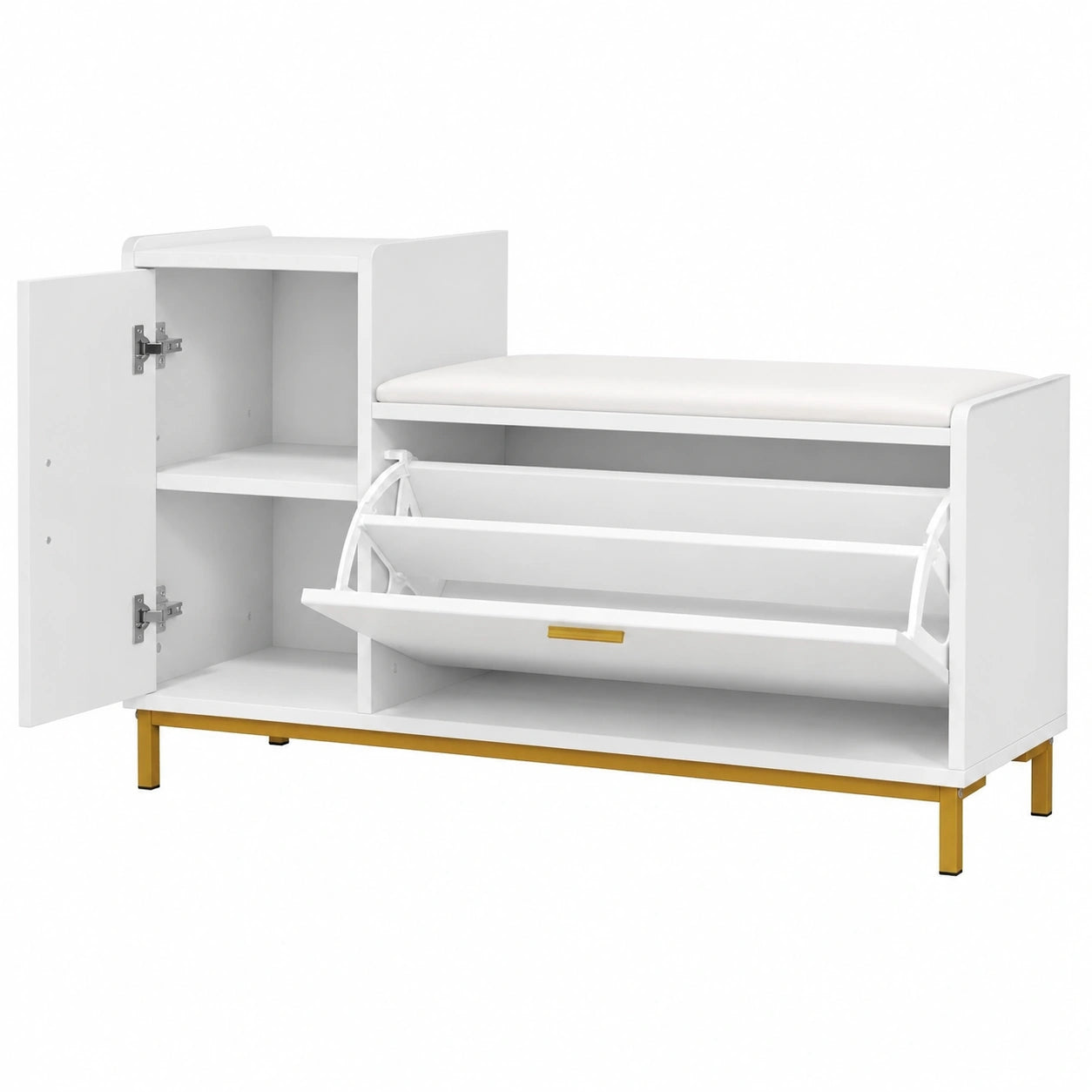 Armoire à Chaussures avec Banc et Tiroirs Réversibles