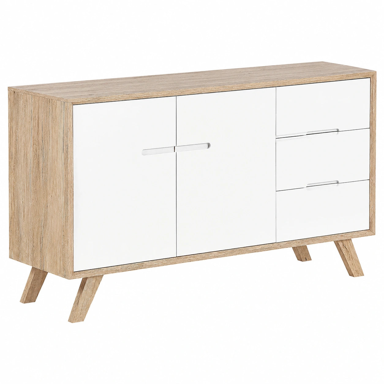 Buffet Scandinave avec Portes et Tiroirs pour Salon ou Chambre